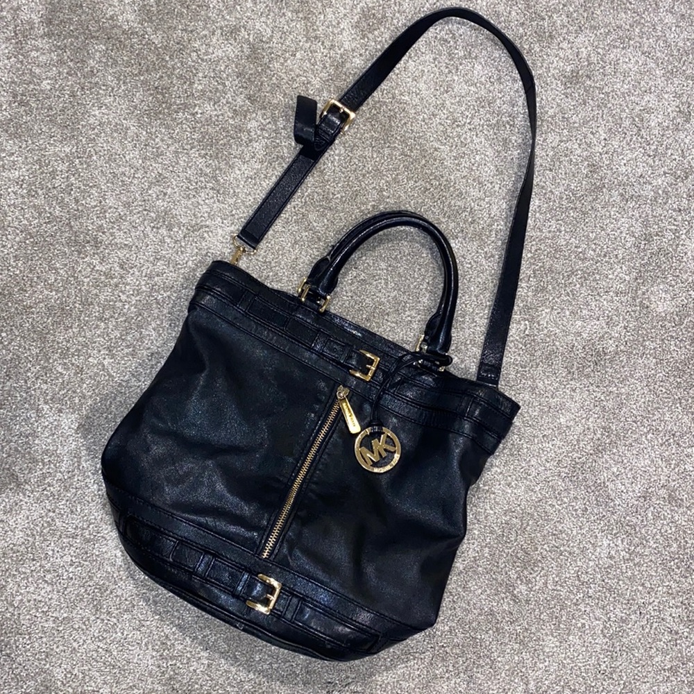 Michael Kors Large Black + Gold bag